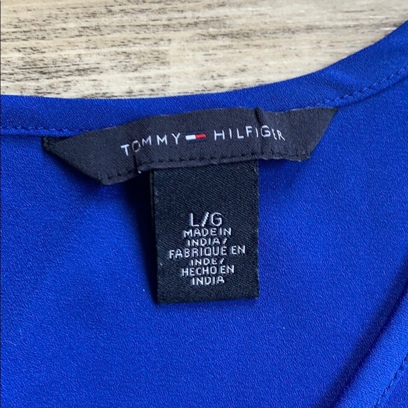 Women's Tommy Hilfiger Sheer Color Block Sleeveless Top Large - Picture 7 of 8